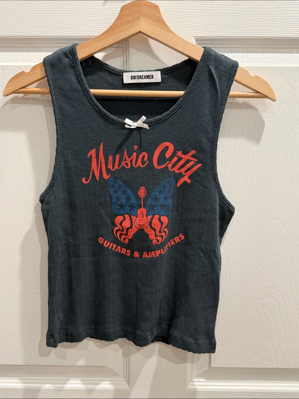 Daydreamer Black Tank with Red & Blue Music City Graphic
